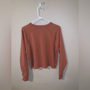 Aerie Crewneck, Size Small, Burnt Orange, Cutout